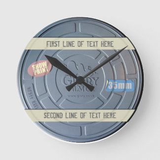 FILM CAN - CUSTOMISABLE CLOCK WITH YOUR TEXT
