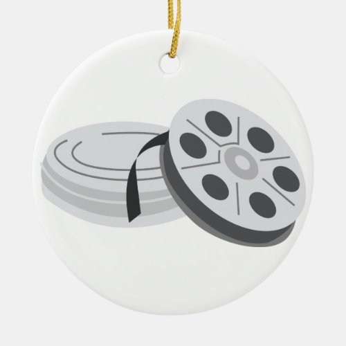 Film Cans Ceramic Ornament