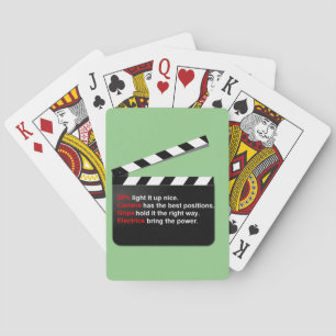 Film Crew Director's Deck on the Movies Poker Cards