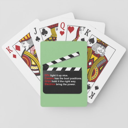 Film Crew  Directors Deck on the Movies Poker Cards