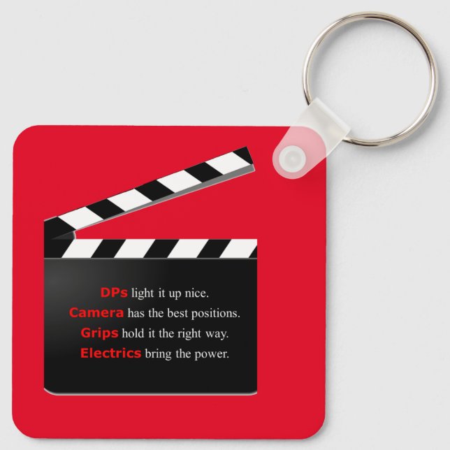 Film Crew Director's KEY to success Keychain (Back)