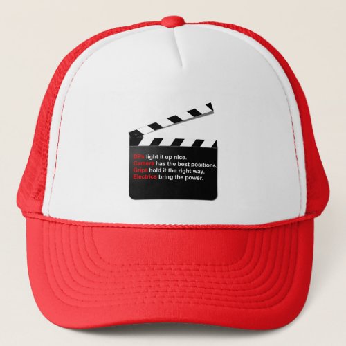 Film Crew DP hat and give a Clap for