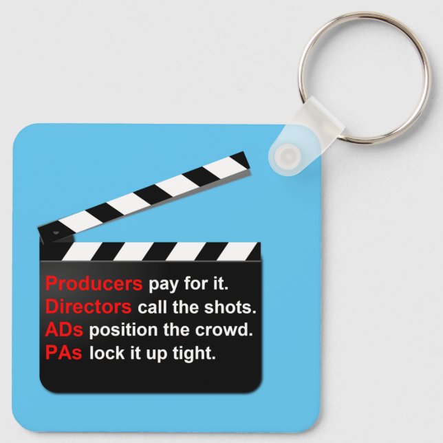 Film Crew PRODUCE a great movie Keychain (Back)