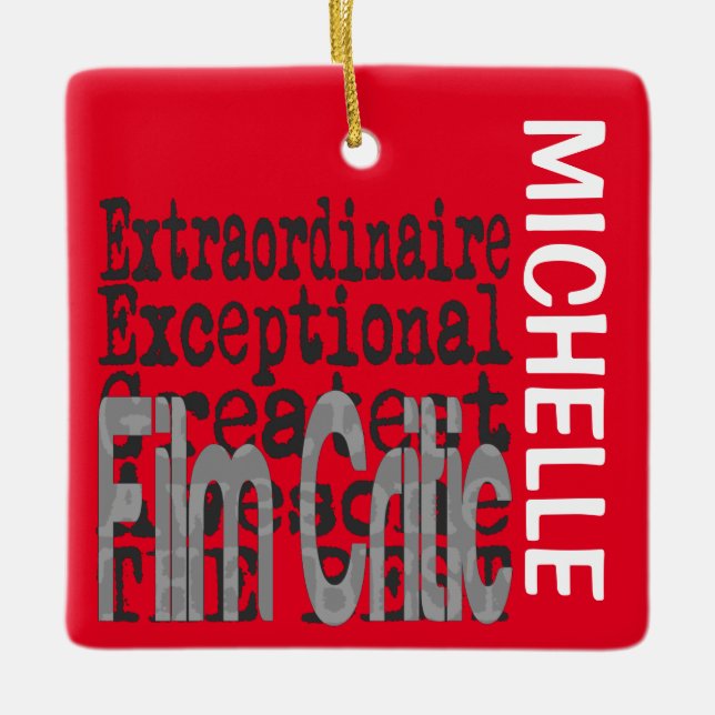 Film Critic Extraordinaire CUSTOM Ceramic Ornament (Front)
