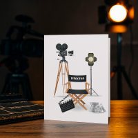 Film Director Chair and Vintage Movie Camera Set