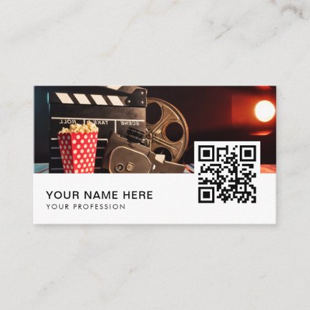 Film Director Qr Code  Business Car Business Card