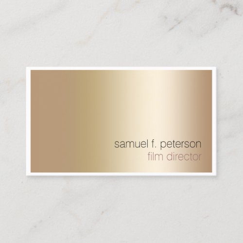 Film Director Visual Arts Media ElegantGold Simple Business Card