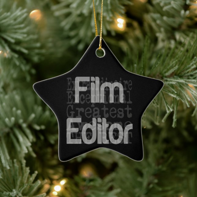 Film Editor Extraordinaire Ceramic Ornament (Tree)