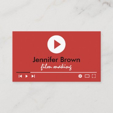 Film Editor Youtuber Video Director Production Business Card