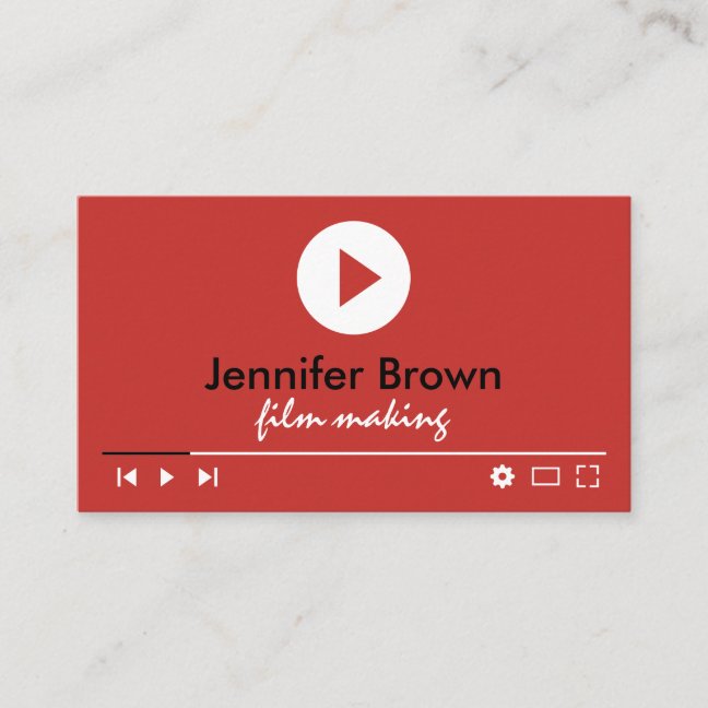 Film Editor Youtuber Video Director Production Business Card