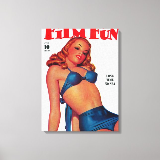 Film Fun Magazine Cover 4 Canvas Print (Front)