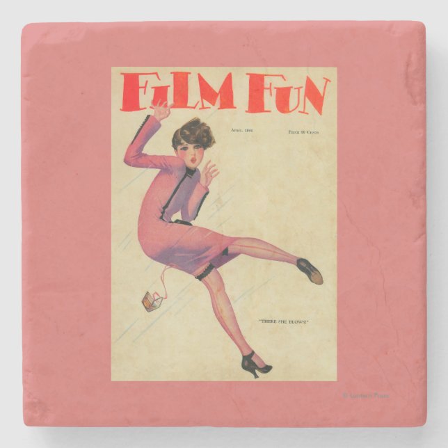Film Fun Magazine Cover Stone Coaster (Front)