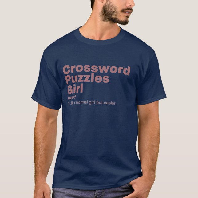 Film Girl - Crossword Puzzles T-Shirt (Front)