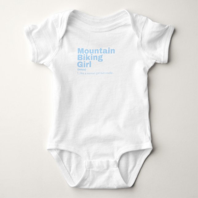 Film Girl - Mountain Biking Baby Bodysuit (Front)