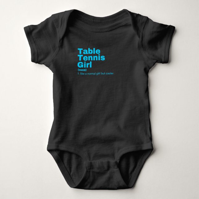 Film Girl - Table Tennis Baby Bodysuit (Front)