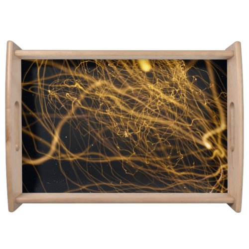 Film Grain Abstract Bokeh Trail Serving Tray