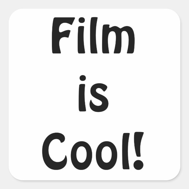 Film is Cool! Square Sticker (Front)