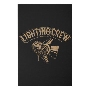 FILM LIGHTING CREW Theatre Lighting Technician Faux Canvas Print