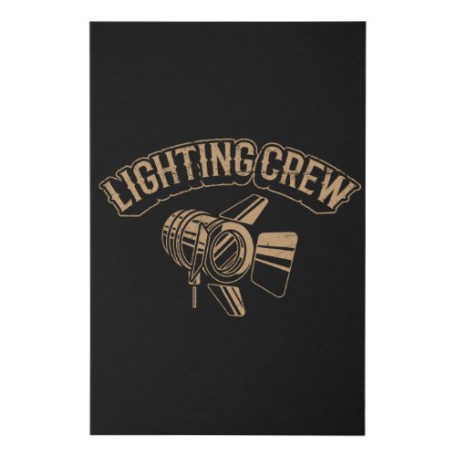 FILM LIGHTING CREW Theatre Lighting Technician Faux Canvas Print