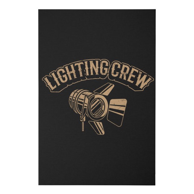 FILM LIGHTING CREW Theatre Lighting Technician Faux Canvas Print (Front)