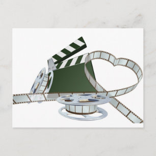 Film lover concept postcard