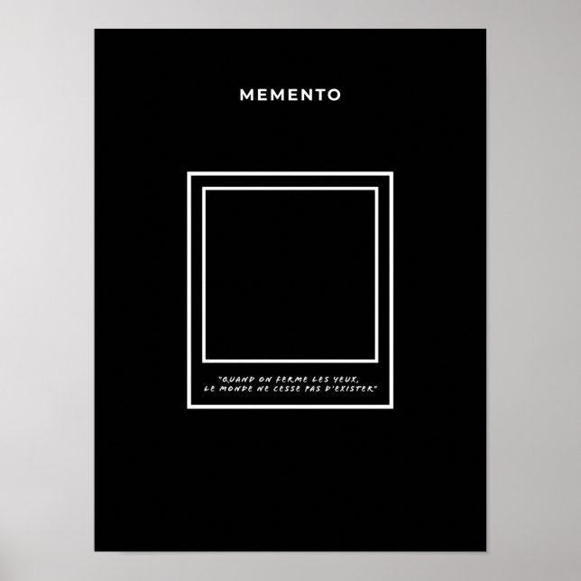 FIlm memento Poster (Front)