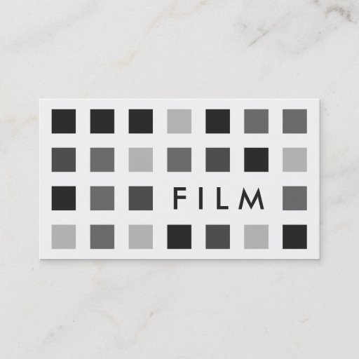 Customizable FILM (mod squares) Business Cards