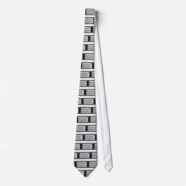 film motto movie reel script actor crew neck tie (Front)