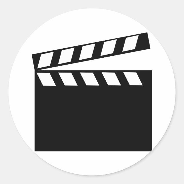 Film Movie Clapper Classic Round Sticker (Front)