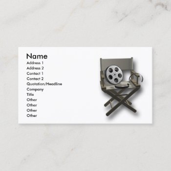 Film Movie Director Chare Business Card by 3dbacks at Zazzle
