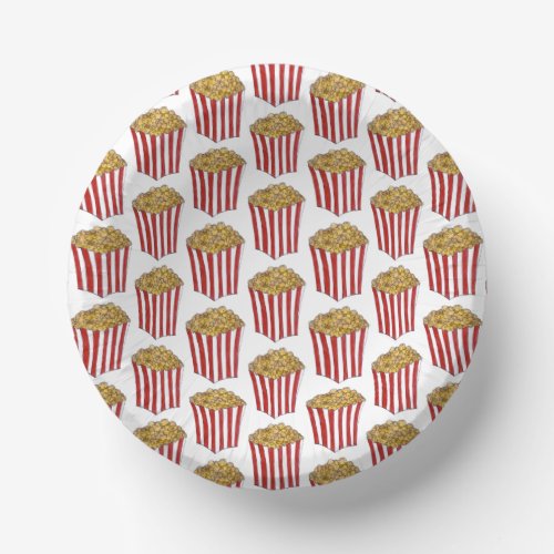 Film Movie Night Sleepover Buttered Popcorn Tub Paper Bowls