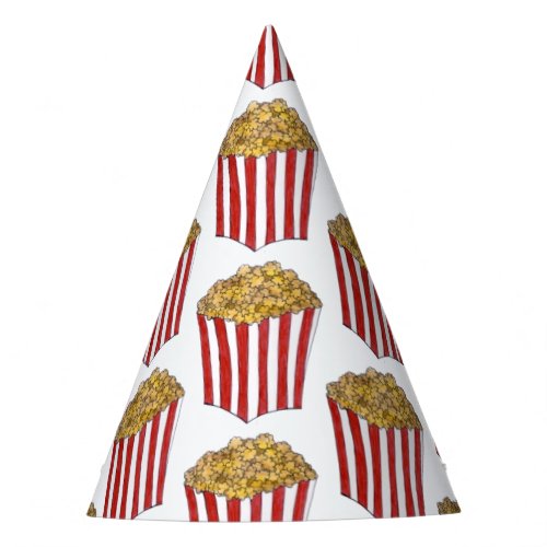Film Movie Night Sleepover Buttered Popcorn Tub Party Hat