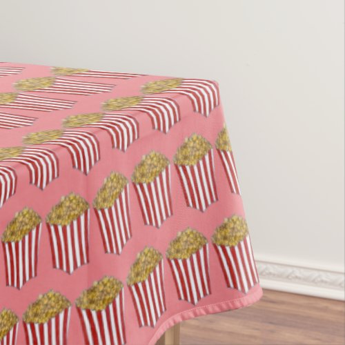 Film Movie Night Sleepover Buttered Popcorn Tub Tablecloth