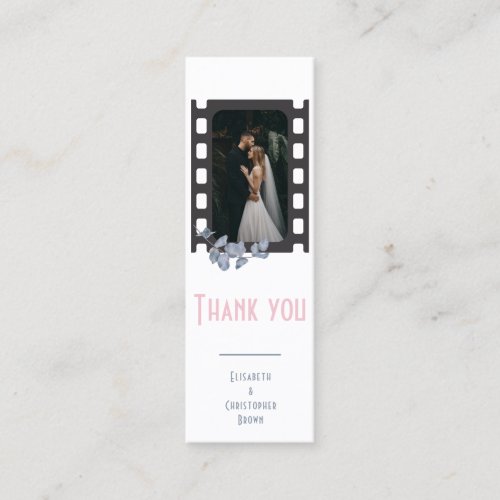 Film movie photo wedding thank you mini bookmark  calling card