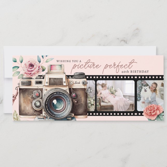 Film Negative Birthday Photo Card (Front)