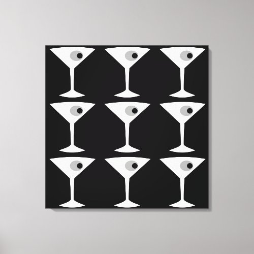 Film Noir Another Martini Stretched Canvas Print