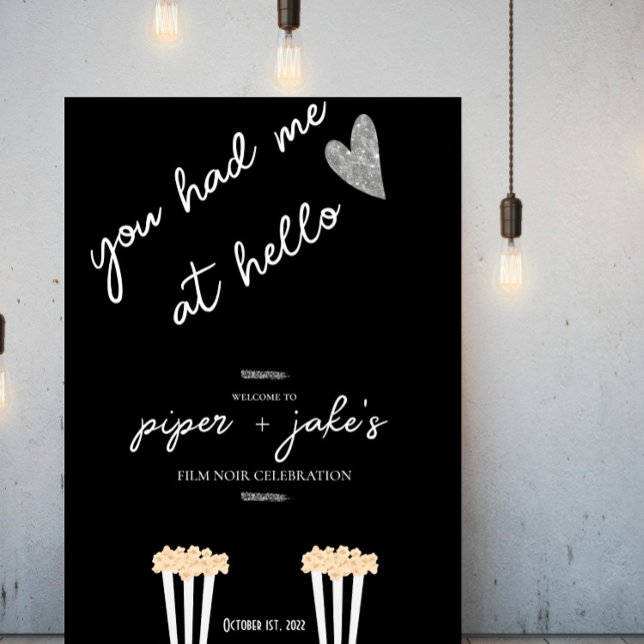 Film Noir - Black - Bridal/Couple Welcome Sign (Creator Uploaded)