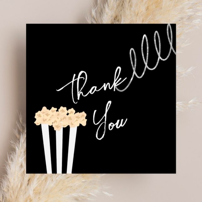 Film Noir - Black - Bridal/Couples Thank You Card (Creator Uploaded)