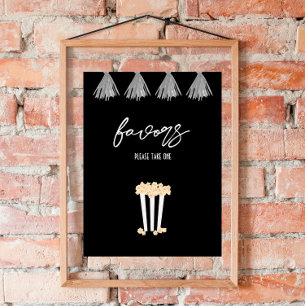 Film Noir Bridal/Couple Shower Favors Sign   Blsvk
