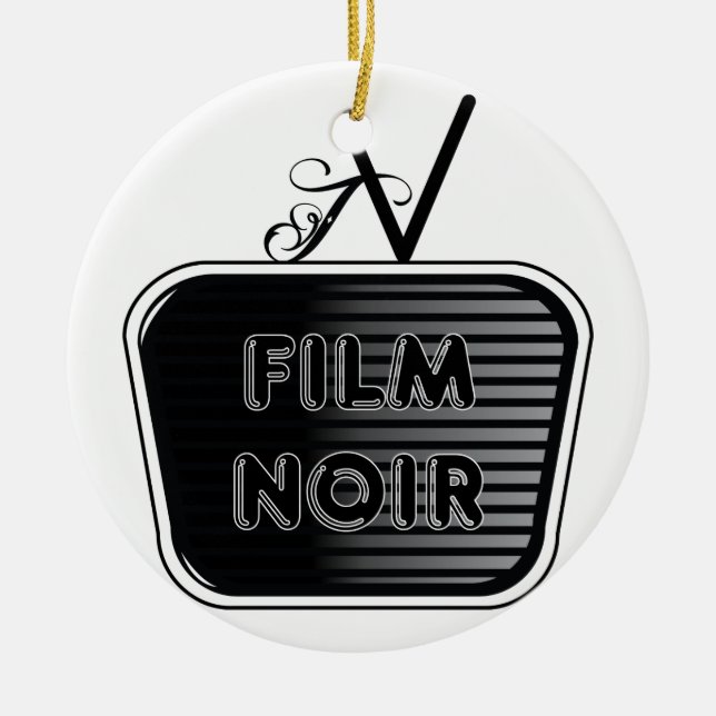 Film Noir Ceramic Ornament (Front)