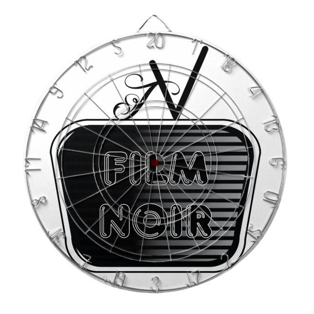 Film Noir Dartboard With Darts (Front)