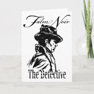 Film Noir Detective Holiday Card