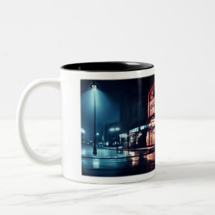 Film Noir Downtown Two-Tone Mug, 11 oz Two-Tone Coffee Mug