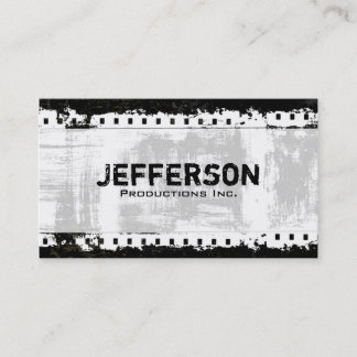 Film Noir Grunge Style Company Business Card