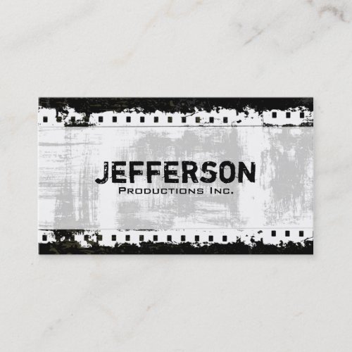 Film Noir Grunge Style Company Business Card