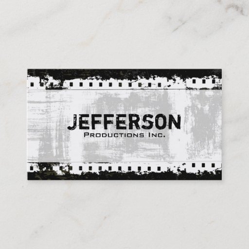 Customizable Film Noir Grunge Style Company Business Card