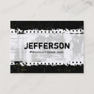 Film Noir Grunge Style Large Company Business Card