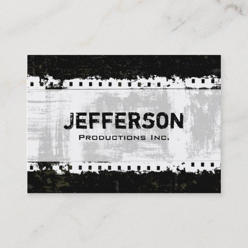 Customizable Film Noir Grunge Style Large Company Business Card