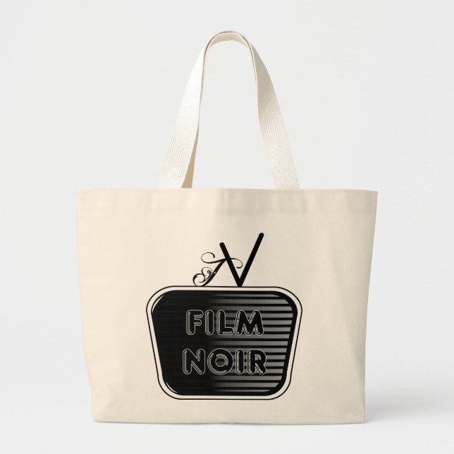 Film Noir Large Tote Bag (Front)