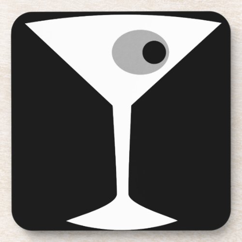 Film Noir Martini Glass Cork Coasters